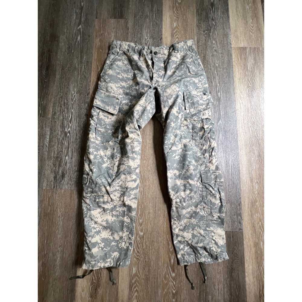 US Military ACU Digital Camo Cargo Pants Mens Medium Regular Grey Good Tactical